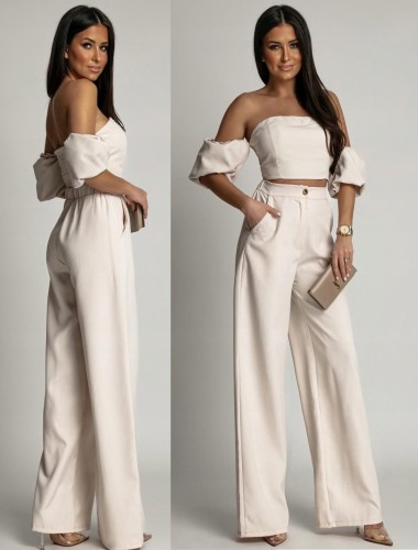 BEZOWY-STYLOWY-KOMPLET-SET-DAMSKI-SZEROKIE-SPODNIE-KROTSZY-TOP-Z-BUFKAMI-Rozmiar-S-M — kopia.jpeg