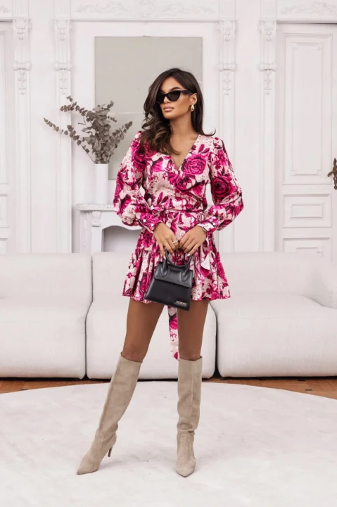 Sukienka-LaBalancia-Fuchsia-kopertowa-wiskoza-na-wesele-komunie-mini-XS-S-EAN-GTIN-5907378504404.jpeg